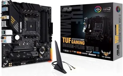 Immagine prodotto di Scheda madre ASUS TUF GAMING B550M-PLUS WIFI II, AMD B550, socket AM4, Micro ATX, DDR4, max. 128 GB