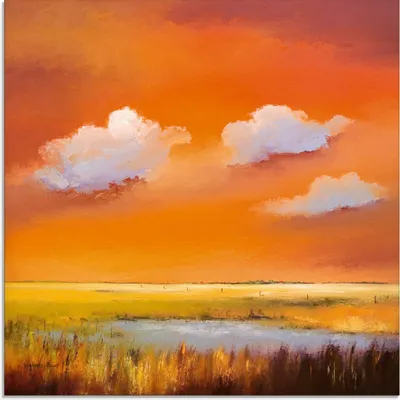 Produktbild von ARTland Glasbild Abend I Größe: 30x30 cm