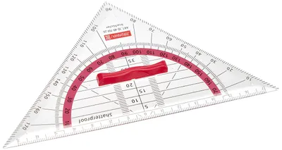Produktbild von 10X BRUNNEN Geometrie-Dreieck 16cm Griff pink