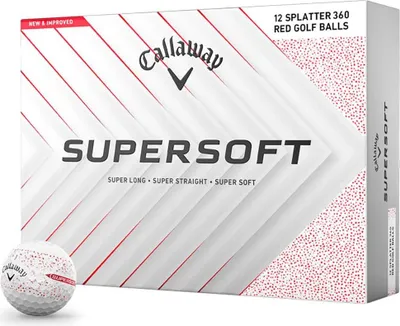 Produktbild von Callaway Supersoft Golfball (1 Dutzend) 12 Stück Splatter Rot