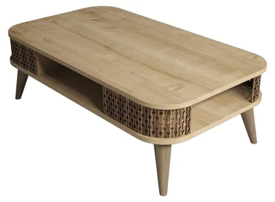 Immagine prodotto di Tavolino in legno "Eylul" - 105 x 60 x 34 cm - Marrone