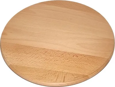 Produktbild von Holzbrett rund Drehplatte Servierplatte drehbar aus Holz 35 cm