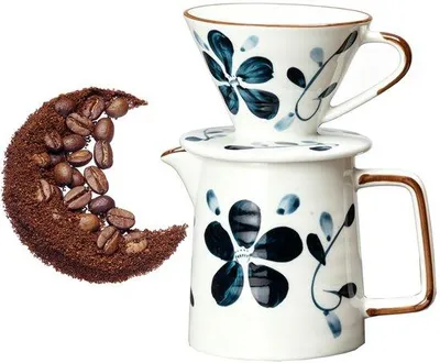 Zdjęcie produktu dla Ekspres przelewowy XineYuor, filtr do kawy, dzbanek ceramiczny, filiżanka ceramiczna