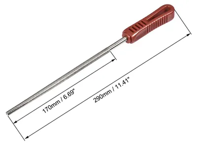 Produktbild von 8 Zoll Rundfeile Diamantfeile Diamantbeschichtet mit Plastikgriff Handwerkzeug zu Metall Holz Schleifen Polieren Werkstatt Heimwerken