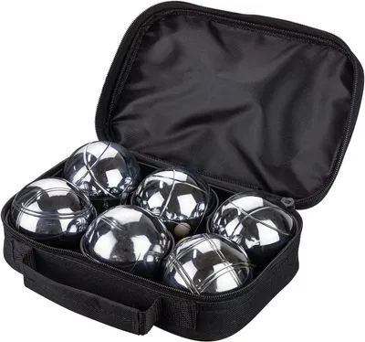Produktbild von DEMA Boule - Set Spiel mit 6 Metallkugeln Kugeln je 720 g _ 73 mm Boccia Petanque
