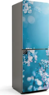 Produktbild von Eine zarte Blumenkomposition – Magnetische Kühlschrank Abdeckung – Dekorfolie magnetisch Küche – Kühlschrank Magnet Deko – selbstklebende Magnettafel – Magnetfolie für Kühlschranktür – 60x180 cm