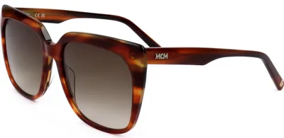 Produktbild von MCM MCM701S 256 STRIPED COGNAC 57/17/145 Damen Sonnenbrillen