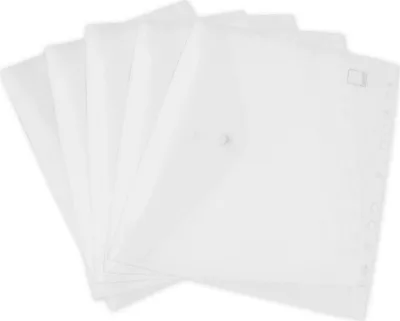 Produktbild von TimeTEX Set Dokumentenmappe A4 zum Abheften, 5-tlg., transparent farblos