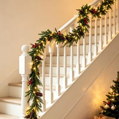 Weihnachtsgirlande 1,8 m mit 35 warmweißen LEDs