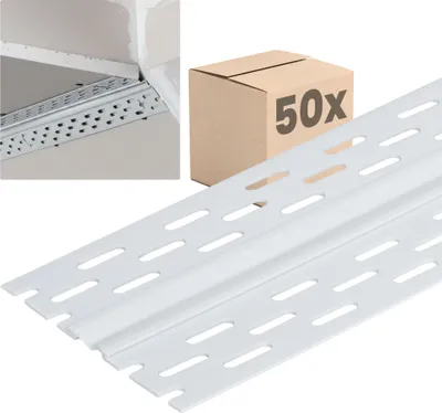 Produktbild von PROTEKTOR 50x Magic Corner 305cm Weiß Bewegungsfugenprofil – Dehnungsfugenprofil 37507 im Trockenbau für flexible Kantenwinkel an Wand, Dachschräge und Decke