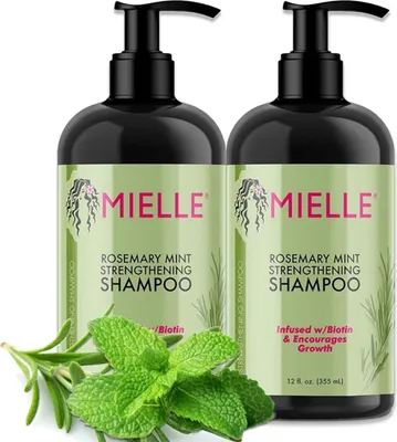 Produktbild von Shampoo Rosmarin Mint Kopfhaut Pflege für Haarwachstum gegen Haarausfall Mielle, 2x 355ml