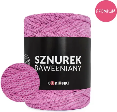 Produktbild von KOKONKI Premium Baumwollseil 5mm, 100m Rolle, Hellviolett, Robust & Flexibel