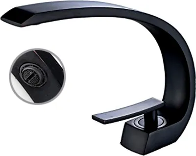 Produktbild von Design Badarmatur schwarz Bad Wasserhahn Waschtischarmatur Waschtischwasserhahn