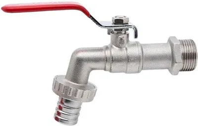 Zdjęcie produktu dla Czerwona armatura zewnętrzna 1/2" z metalową wtyczką
