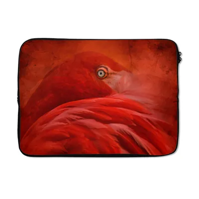 Produktbild von MuchoWow® Laptop Hülle 14 ZollTropisch - Vogel - Rot - Tiere Laptoptasche - Laptoptasche - Stoßsicher - Schutzhaube