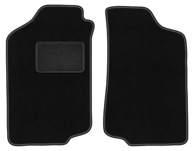 Produktbild von Velours-Fußmatten Vorne passend für Volkswagen Golf II (Schrägheck, Bj. 1983-1992) –  schwarz, passgenau, mit Befestigungen set 2 Stk. - STANDARD
