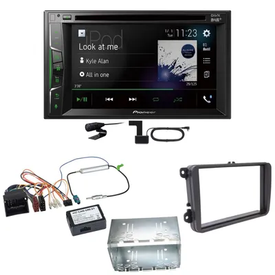 Produktbild von Pioneer AVH-A3200DAB Bluetooth DAB CD Einbauset für Tiguan Amarok Caddy Jetta