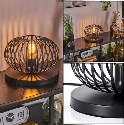 Produktbild von Aidone Tischlampe aus Metall in Schwarz