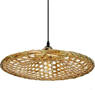 Produktbild von Bambus Pendelleuchte Boho 40cm E27 Innenleuchte