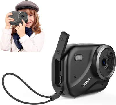 Obrázek produktu pro digitální fotoaparát 4K, 16x zoom, 48 MP, s baterkou, 32 GB karta pro teenagery, chlapce, dívky, cestovní velikost, černý