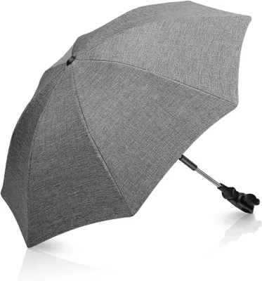 Produktbild von Kinderwagen-Sonnenschirm, UV-Schutz, 78 cm, grau, 2 Stück, für Kinderwagen