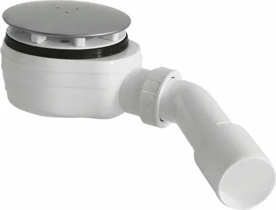 Zdjęcie produktu dla Syfon brodzikowy, niski, 90 mm, DN40/50, polerowana stal nierdzewna