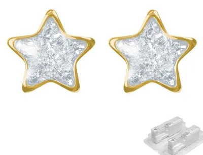 Produktbild von Medizinische Ohrstecker: Erstohrstecker Studex 75 „Glitter Herz oder Stern“ Stern