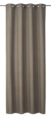 Fertigvorhang mit Ösen, braun, 255x140 cm, Polyester