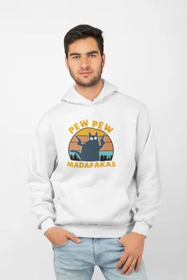 Produktbild von D&B Uni Hoodie EB00028 Madafakas Weiß-Größe L