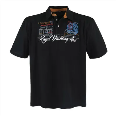 Produktbild von Lavecchia Herren Poloshirt LV-4688 (Schwarz, 5XL)
