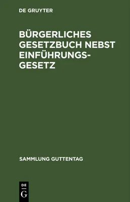 Produktbild von Bürgerliches Gesetzbuch nebst Einführungsgesetz