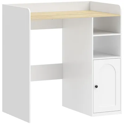 Image de Armoire de rangement pour machine à laver avec étagères ouvertes | Couleur : Blanc + Naturel | Dimensions : 93,5 x 60 x 100 cm