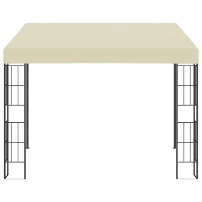 Image de vidaXL Pavillon mural 3x3 m Crème Tissu