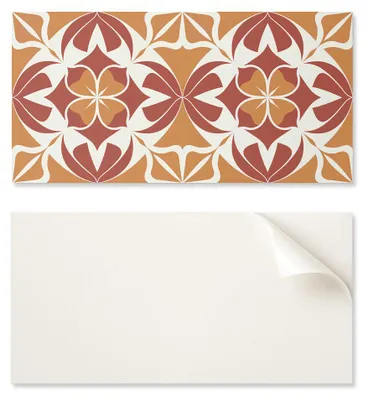 Immagine prodotto di Pannello in PVC autoadesivo con motivo floreale simmetrico, ideale per l'ingresso, dimensioni 120 x 60 cm