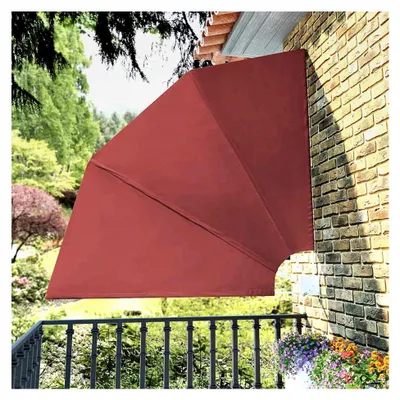 Produktbild von Faltbarer Balkonfächer, Terrassenmarkise Klappschirm 210x210 cm Polyester, Wind- und Sichtschutz für Terrasse, Balkon und Garten