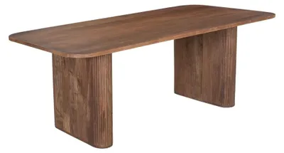 Productafbeelding van Eettafel TALVORA – 200 cm – Massief mangohout – Hedendaagse stijl – Natuurlijke robuuste afwerking