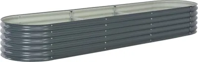 Produktbild von Garten-Hochbeet 320x80x44 cm Verzinkter Stahl Grau