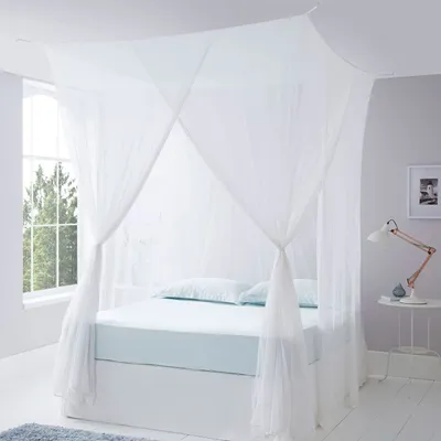 Produktbild von Moskitonetz Doppelbett.Mückennetz Bett für Einzelbett & Doppelbett für leichten Einstieg.