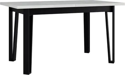 Obrázok produktu pre Rozkladací stôl do kuchyne 140x80 cm ALVARADO 6 - biely / čierny
