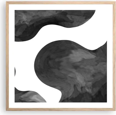 Produktbild von Gerahmtes Poster - Rahmen in heller Eiche - Abstraktion Form Figur - 60x60 cm - Wand Bild - Wanddeko - Wandbilder - Kunstposter - Wandposter - Bilderrahmen - Bilder - Kunstdruck - P2NAC60x60-5134