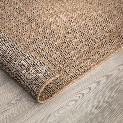 Produktbild von Outdoor Teppich wetterfest Modern Flachgewebe, Jute-Optik für Terrasse & Balkon Grösse 120x160 cm