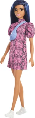 Immagine prodotto di Bambola Barbie Fashionistas con abito con motivo a serpente, bambola dress-up, bambola fashion
