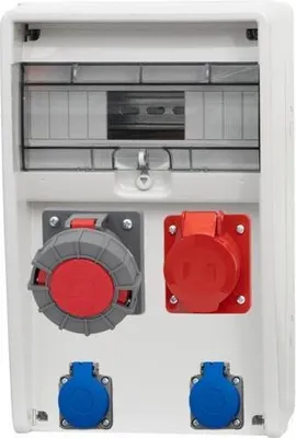 Imagen del producto de Distribuidor ULISSE de 12 módulos, 16A/5P, 63A/5P, 2x230V, IP65