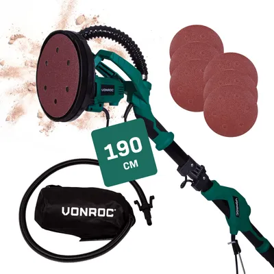 Produktbild von Vonroc Trockenbauschleifer 1050W - Wand und Deckenschleifer 225mm, Giraffe