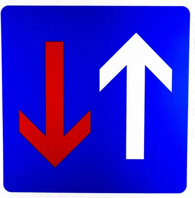 Produktbild von ORIGINAL Verkehrsschild Nr. 308 " Vorrang vor dem Gegenverkehr " 600 mm Ø nach StVO und RAL-Gütebedingungen Verkehrszeichen Schild Straßenschild Straßenzeichen Gebotsschild verengte Fahrbahn