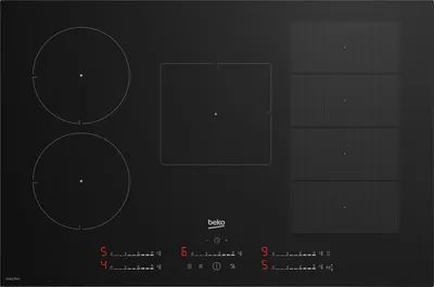 Immagine prodotto di Beko HII 85780 UFT, Nero, Da incasso, 80 cm, Piano cottura a induzione con zone, Vetro, 5 zone/zone