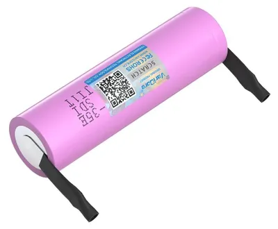 Obrázok produktu pre Akumulátor 18650 – Li-Ion 18650-35E – 3,7 V, 3500 mAh, dobíjateľný – s niklovými pásikmi pre domáce projekty – 1 ks