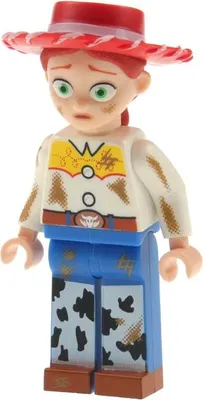 Produktbild von 1x Lego Minifigur Toy Story Jessie weiß mit Dreckflecken Hut rot 7599 toy012