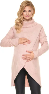 Productafbeelding van PeeKaBoo dames zwangerschapskardigan, kleur: roze, model: Bomluldoh, maat: universeel