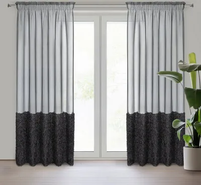 Produktbild von Gardine MARION schwarz 140x270 cm Kräuselband